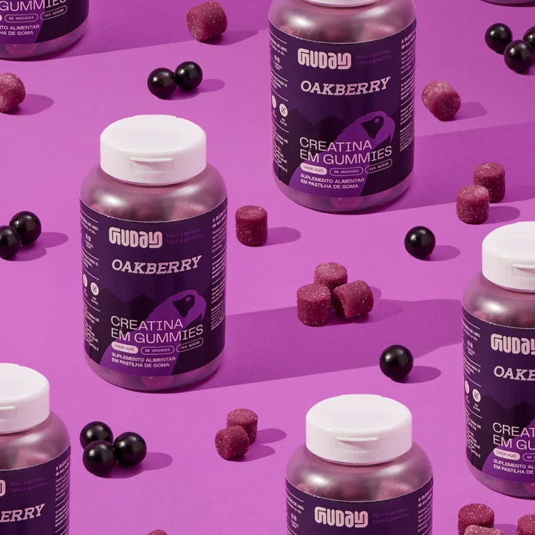 Guday aposta no sabor de açaí e lança o gummy de creatina Oakberry