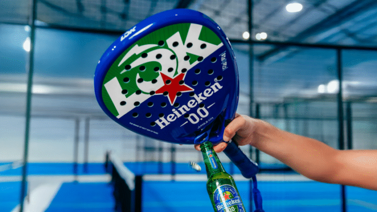 Heineken 0.0 lança raquete de padel com abridor de garrafas integrado