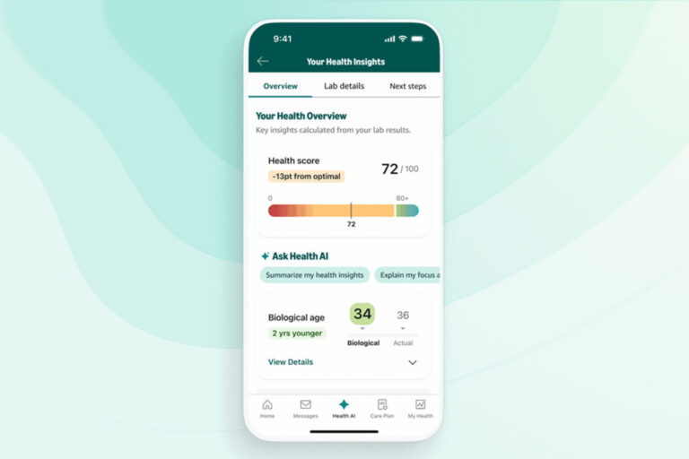 Amazon lança plataforma de longevidade que mostra como está sua saúde