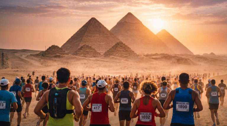 Existe uma maratona que acontece nas Pirâmides do Egito todo ano